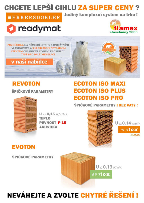 Akční sleva na keramické zdivo Ecoton ISO MAXI , Evoton, Revoton