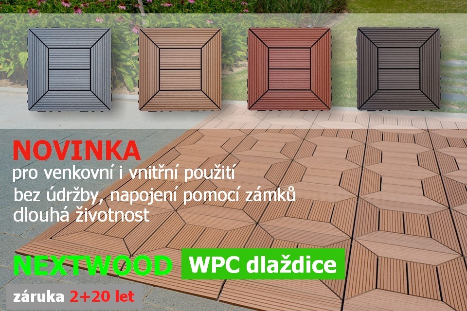 ploty, terasy a zábradlí z odolného dřevoplastu WPC NEXTWOOD