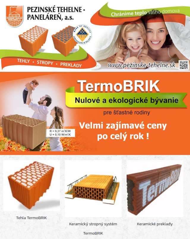 AKCE THERMOBRIK výrobce Pezinské tehelne