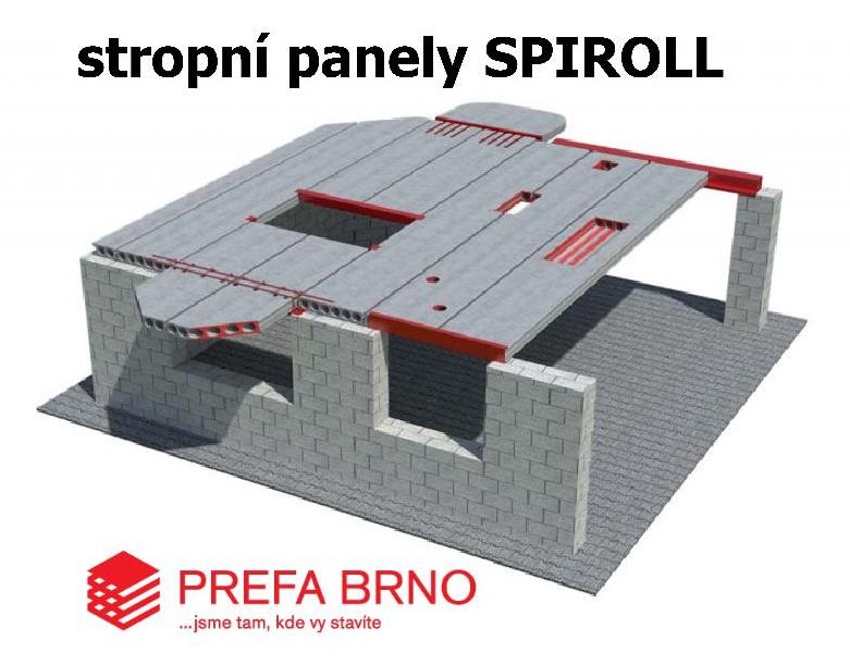 stropy PREFA ze stropních panelů Spiroll