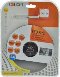 LED pásek s testrem, 5m, sada s 12V adaptérem, 4,8W/m, IP20, studená bílá