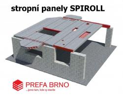 Betonový strop Prefa - prefabrikované stropní panely Spiroll 